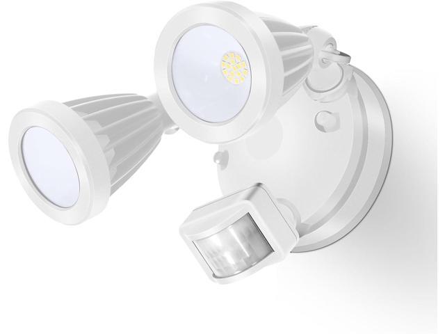 Aluminum Flood Light Outdoor, 3000LM Outdoor Motion Sensor Lights, 5000K, IP65 Waterproof LED Security Light for Garden, Garage, Porch (White)