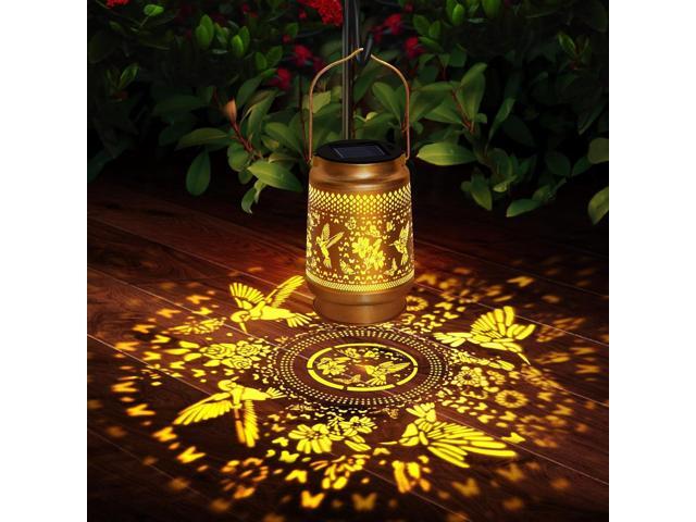 Hummingbird Solar Lantern Outdoor Waterproof, Mothers Day Gifts Hanging Garden Lights with Metal Design - Patio Decor, Christmas Gifts for Women...