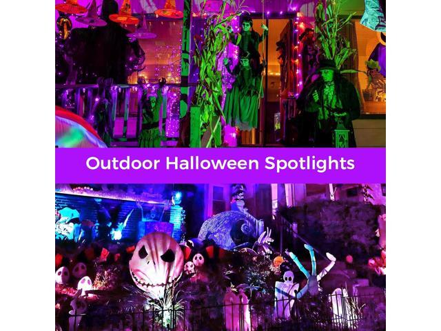 Halloween Spot Lights Outdoor RGB Spotlight 12W Color Changing Landscape Lights with Remote for Tree Yard Garden Pathway 120V Waterproof Landscape...