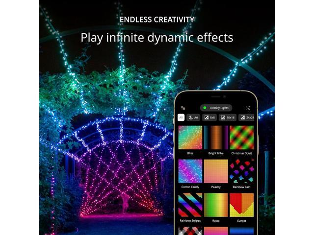 Twinkly Strings 400 LED RGB, LED Light String for in- and Outdoor, Smart LED Lights, Mappable LEDs, Compatible with Alexa and Google Home, IP44,...