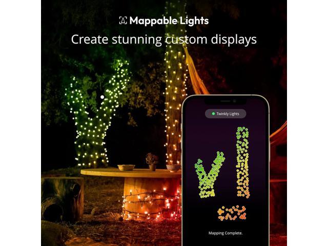 Twinkly Strings 400 LED RGB, LED Light String for in- and Outdoor, Smart LED Lights, Mappable LEDs, Compatible with Alexa and Google Home, IP44,...