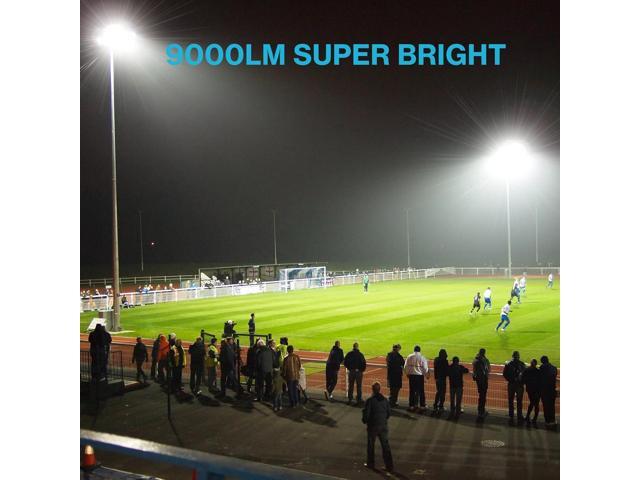 Olafus 100W Flood Lights Outdoor, 9000lm LED Work Light Plug in, 6500K Daylight White Led Flood Light Outdoor, IP66 Waterproof Security Lights for...