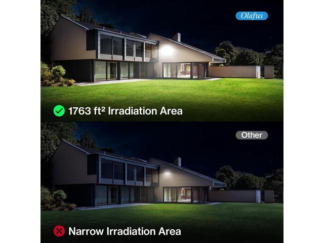 Olafus 100W Flood Lights Outdoor, 9000lm LED Work Light Plug in, 6500K Daylight White Led Flood Light Outdoor, IP66 Waterproof Security Lights for...