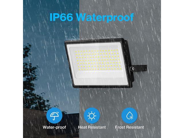 Olafus 100W Flood Lights Outdoor, 9000lm LED Work Light Plug in, 6500K Daylight White Led Flood Light Outdoor, IP66 Waterproof Security Lights for...