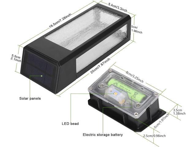 GOODFOEVER 4 Pack Solar Light Replacement Top for Outdoor Fence and Wall, Waterproof Insert (4 Pack)