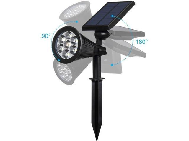 Solar Spot Lights Outdoor Waterproof Solar Powered Spotlight Landscape Lighting Color Changing Auto On/Off for Yard Garden Tree 4 Pack