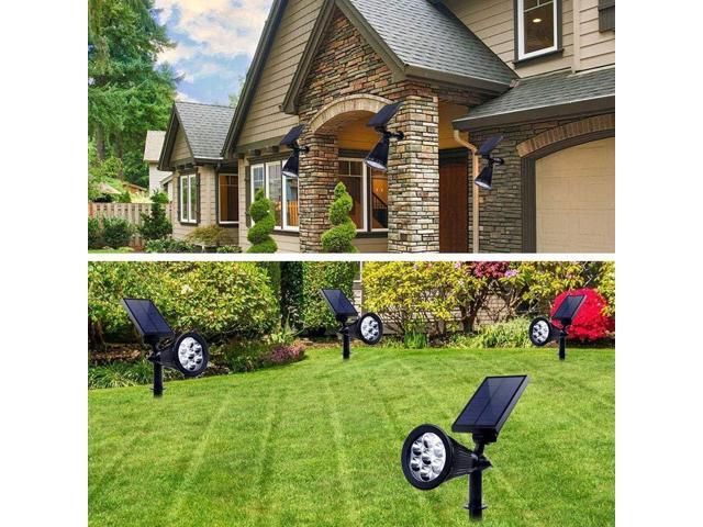 Solar Spot Lights Outdoor Waterproof Solar Powered Spotlight Landscape Lighting Color Changing Auto On/Off for Yard Garden Tree 4 Pack