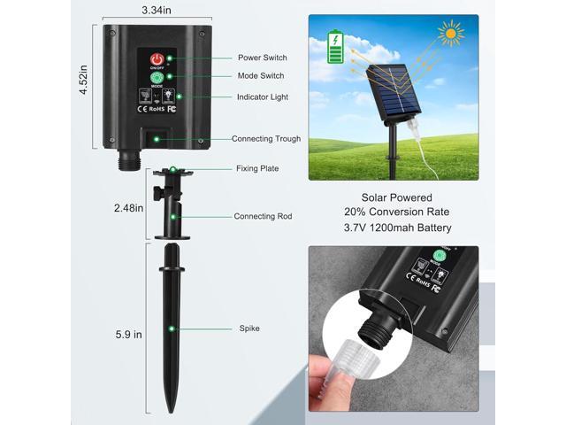 WIND STAR Solar Rope Lights, 72FT 200 LEDs Dimmable Solar String Lights Outdoor with Remote, 8 Modes Tube Lights IP67 Waterproof for Yard Patio...