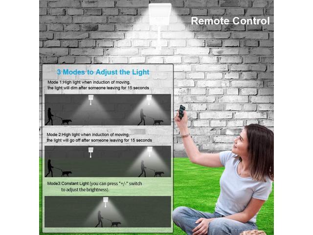 Aqonsie Solar Lights Outdoor, 180° Adjustable 56LED Solar Flood Light, Outside Security Motion Sensor Lights with Remote, 3 Lighting Modes with...