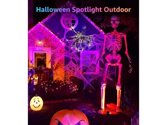 SUNVIE Halloween Spotlight Outdoor 12W RGB LED Color Changing Landscape Lights with Remote Control 120V Landscape Lighting Waterproof Spot Lights...