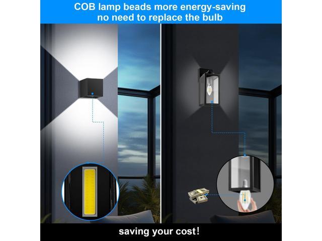 ledmo 20W High Power Modern Outdoor Wall Sconce Light Creative Adjustable Beam Square Up and Down Exterior Wall Lights Fixture Anti-Rust Aluminum...