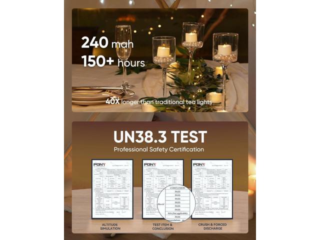 Homemory Timer Tea Lights Candles Battery Operated, 6H Timer Built-in, Auto On Daily, Flameless LED Tealight Votives for Table Centerpieces,...