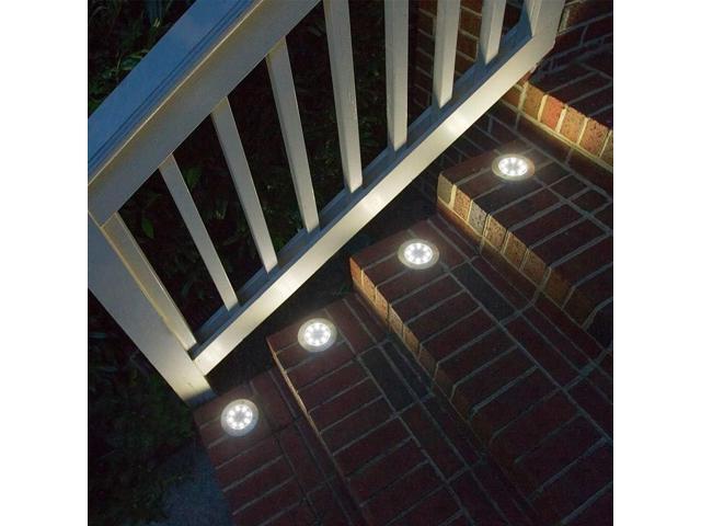 Aogist Outdoor Solar Ground Lights, 8 LED Waterproof Garden Disk Lights In-Ground Landscape Lighting for Lawn Patio Pathway Yard Deck Walkway...