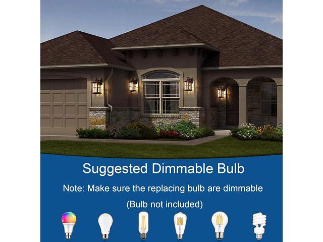 Motion Sensor Outdoor Wall Lantern Dusk to Dawn Exterior Porch Light Fixture Brown Outside Garage Sconce Lighting Waterproof Farmhouse Wall Mount...