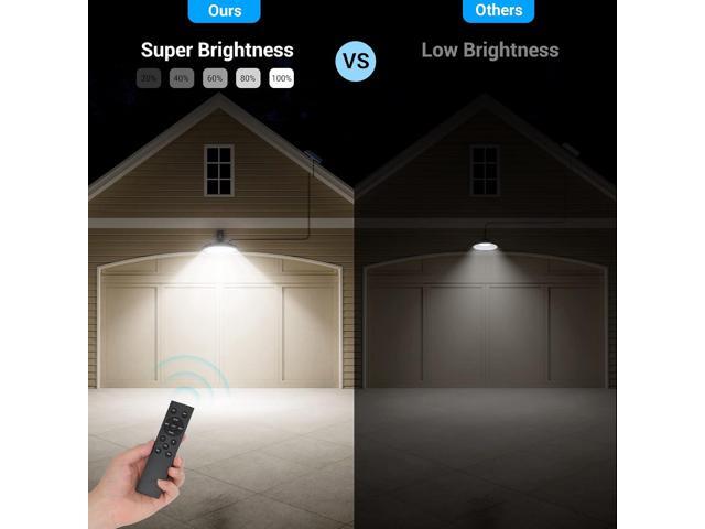 ropelux Solar Lights Indoor Outdoor, 3000LM Dimmable 5 Modes (2 for All Day Lighting) Motion Sensor Solar Shed Light with Remote IP65 Waterproof...