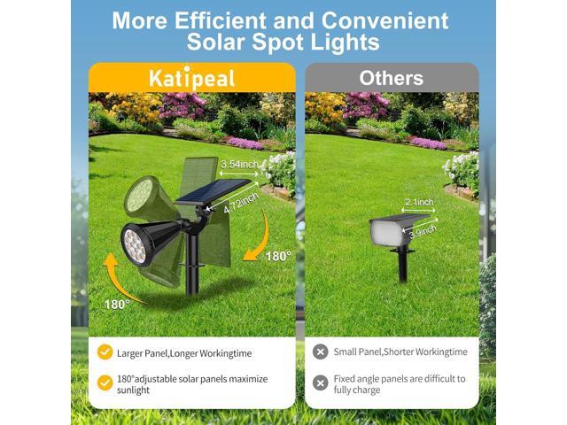 Solar Spot Lights Outdoor, 4 Modes/8 Pack Solar Spotlights Waterproof, 180° Adjustable Powered Landscape Lights, Outdoor Solar Lights for Yard...