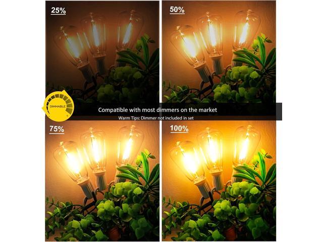 DAMAING LED Outdoor String Lights 100FT Patio Lights with 52 Shatterproof Edison Bulbs,Dimmable Hanging Lights,Waterproof String Lights for Outside...