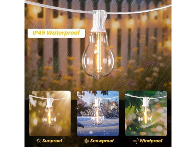 DAMAING Outdoor String Lights 75FT Waterproof Patio Lights with 38 Shatterproof Dimmable Edison LED Bulbs,Connectable Outdoor Lighting for...