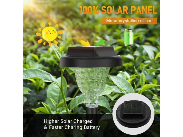 Siatom Solar Pathway Lights 10 Pack, Bright Solar Path Lights Outdoor Waterproof IP65, Walking Path Solar Lights for Outside, Garden, Lawn,...