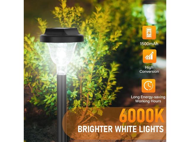 Siatom Solar Pathway Lights 10 Pack, Bright Solar Path Lights Outdoor Waterproof IP65, Walking Path Solar Lights for Outside, Garden, Lawn,...