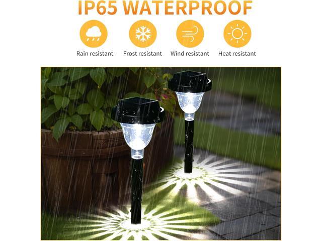 Siatom Solar Pathway Lights 10 Pack, Bright Solar Path Lights Outdoor Waterproof IP65, Walking Path Solar Lights for Outside, Garden, Lawn,...