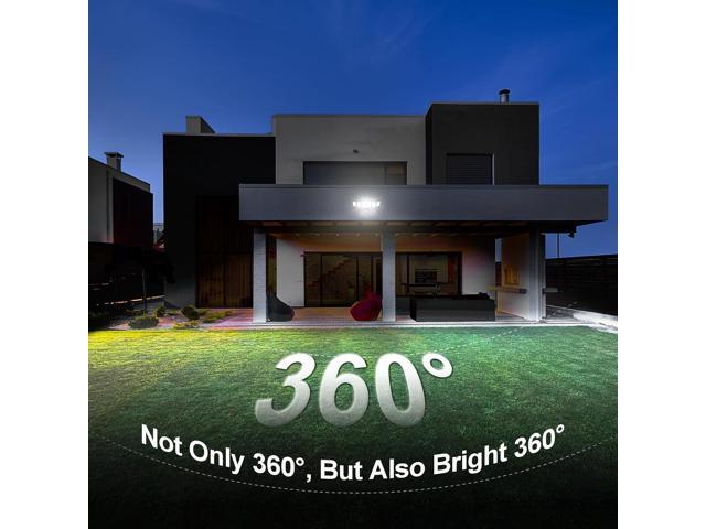 Onforu 5 Heads 55W LED Security Lights Motion Sensor Outdoor, 360° Wide Angle Wide Illumination, 5000LM Flood Light, 6500K, IP65 Waterproof,...