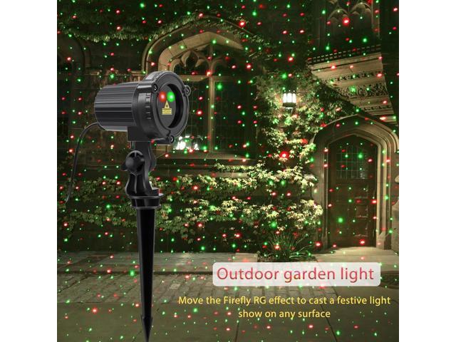 Laser Christmas Projector Lights Outdoor, Outdoor Garden Laser Light, Landscape Lights with Red and Green Stars, IP65 Waterproof,Cold Resistant....