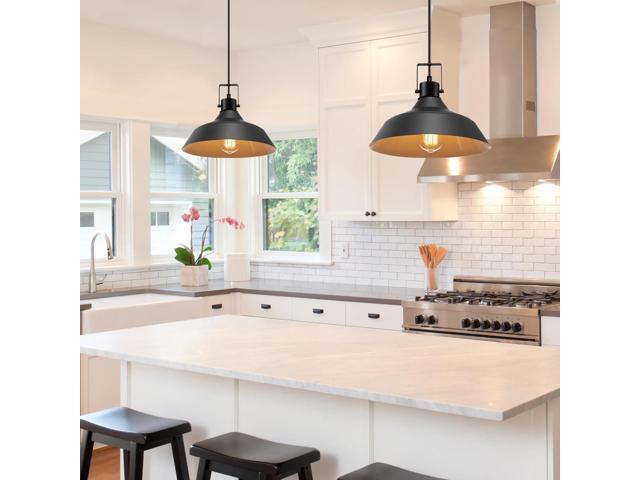 GLOBE Electric 44476 1-Light Indoor/Outdoor Pendant Light, Matte Black Finish, Textured Socket Detail, Adjustable Hanging Height, E26 Base, Modern...