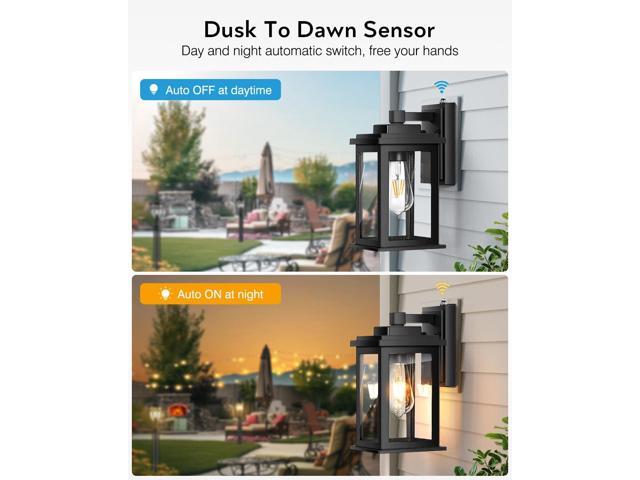 VIANIS Dusk to Dawn Outdoor Lights for House, Black Outdoor Light Fixture, Waterproof Exterior Lighting Fixtures Wall Mount, Outdoor Wall Lights...