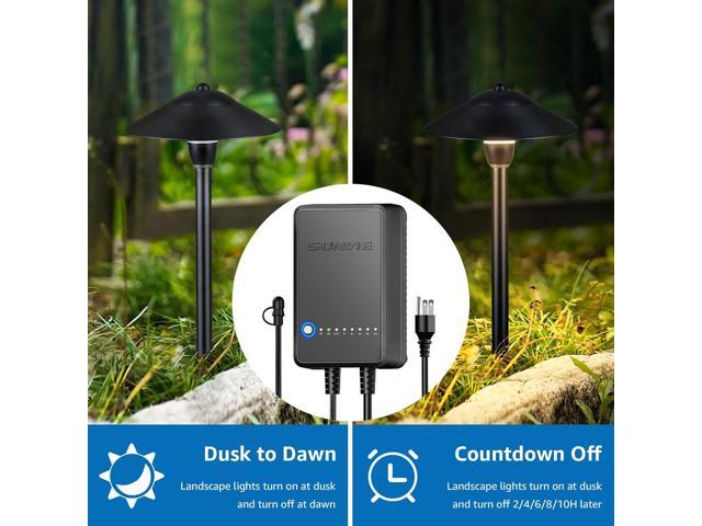 SUNVIE All-in-One LED Pathway Lighting Kit, 8-Pack Low Voltage Landscape Lights with Transformer and 100FT 16/2 AWG Wire, 3000K Waterproof...