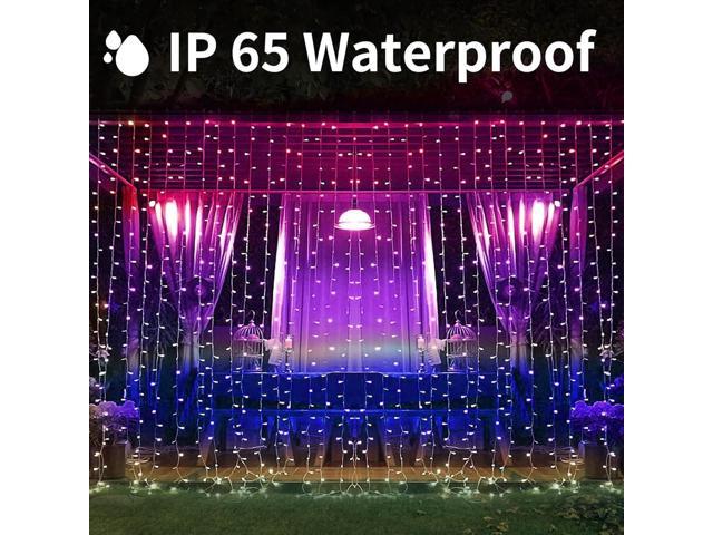 300 LED Solar Curtain Lights Outdoor Indoor Solar Christmas Lights Fairy Window Waterproof, Twinkle 8 Modes Christmas Decoration for Home Patio...