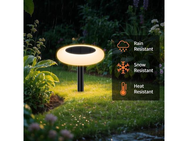 intelamp Solar Lights Outdoor, 6Pack Solar Garden Lights with Remote Control, Pathway Light Waterproof Color Changing for Yard Lawn Patio Pathway...
