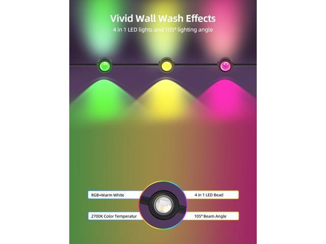 Permanent Outdoor Lights 100ft with 72 LEDs, DIY Scene Modes, Smart RGBW String Lights Waterproof, App/Remote Control for Christmas, Holidays,...