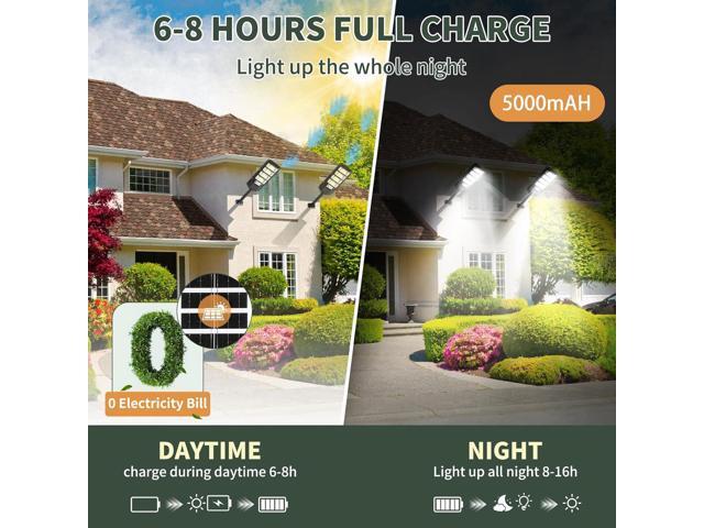 Solar Flood Lights Outdoor LED: 2 Pack Solar Street Lights Outdoor Waterproof Dusk to Dawn 12000 Lumen Solar Powered Wall Mount Lamp Motion Sensor...