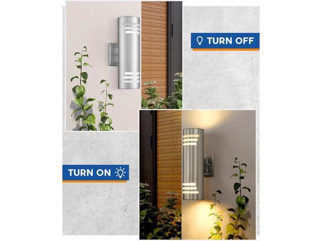 TENGXIN Outdoor Wall Lights,Exterior Wall Light Fixture with Stainless Steel Cylinder,Waterproof.