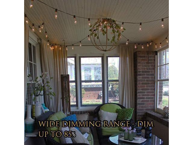 100ft Outdoor String Lights 30 ft with 27 LED Edison Bulbs, Dimmable Waterproof Shatterproof 2200K Warm