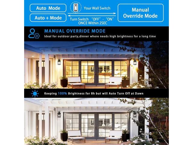 Motion Sensor Outdoor Wall Lights, Advanced Dusk to Dawn Exterior Fixtures Wall Sconce, Porch Light Wall Mount for Outside...