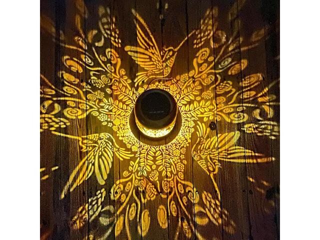 Hummingbird Solar Lanterns Outdoor Waterproof Hanging Solar Lights Hummingbird Gifts for Women Men Metal Bird Decorative LED Lanterns for Yard,...