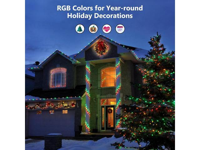 Brizled Christmas String Lights, 33ft 100 LED Color Changing Christmas Lights with Remote, RGB Christmas Tree Light Dimmable Music Plugin Mini Xmas...