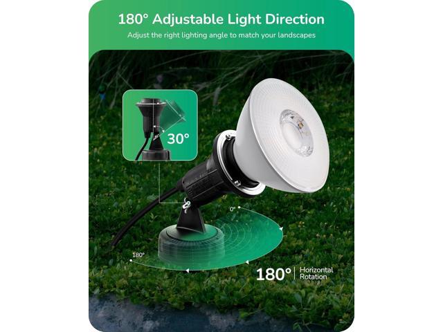 EDISHINE 120V Spotlights Outdoor Halloween, Plug in LED Flood Lights, Waterproof Landscape Lights Socket, 6FT Cord, E26 Base, Max150W PAR38 Bulb...