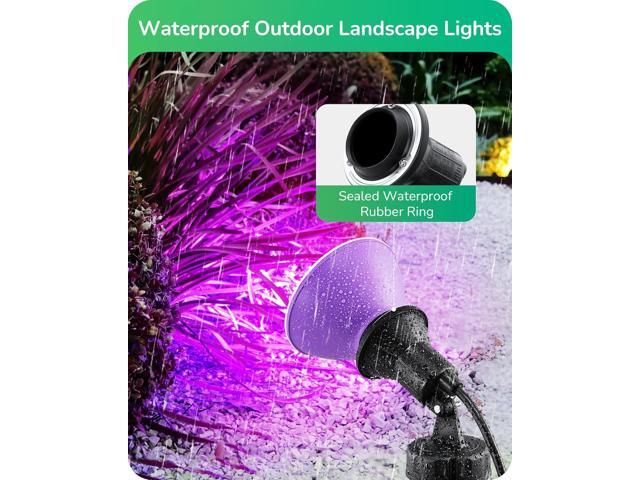 EDISHINE 120V Spotlights Outdoor Halloween, Plug in LED Flood Lights, Waterproof Landscape Lights Socket, 6FT Cord, E26 Base, Max150W PAR38 Bulb...