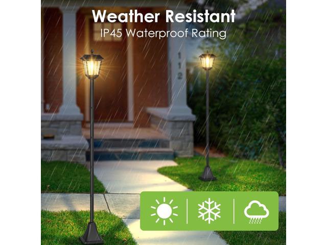 68' Solar Lamp Post Lights 2Pack, Outdoor Post Lights Waterproof, Pole Lights Outdoor, Decorative Lamp for Garden, Patio, Lawn, Pathway, Driveway,...