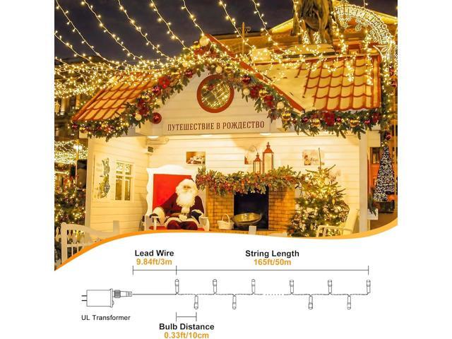 165FT 500LED String Lights LED Starry Fairy Light, Twinkle String Lights Decorative Lights with 8 Modes 30V Plug in for Wedding,Patio,Gate,Party...