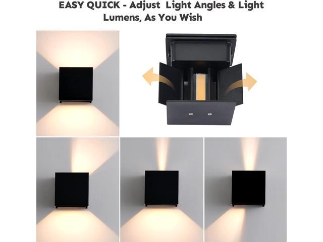 Outdoor Wall Lights 2PCS 3000k Wall Light Outdoor Porch Light Modern Wall Sconce up Down Light Outdoor Wall Light fixtures 20W LED Wall Pack Light