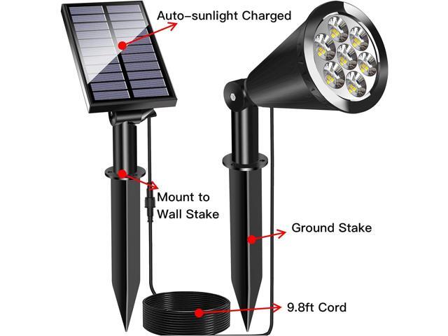 MEIHONG Solar Spot Lights for Outside, Waterproof Solar Spot Lights Dusk to Dawn, Solar Landscape Lights Solar Powered Lights for Garden Porch...