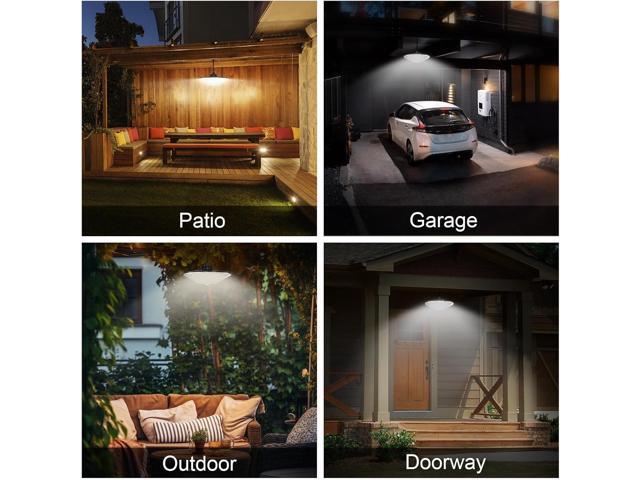 Solar Shed Light Outdoor Indoor Solar Powered Motion Sensor Light 198LED 1200LM Daytime Work Light with 5 Lighting Modes Remote Control IP65...