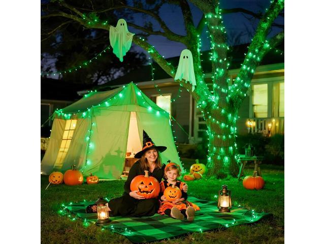 JMEXSUSS 500 LED Green Halloween Lights, 8 Modes Green String Lights Outdoor Plug in, 173ft Christmas Light for Christmas Party Xmas Halloween...