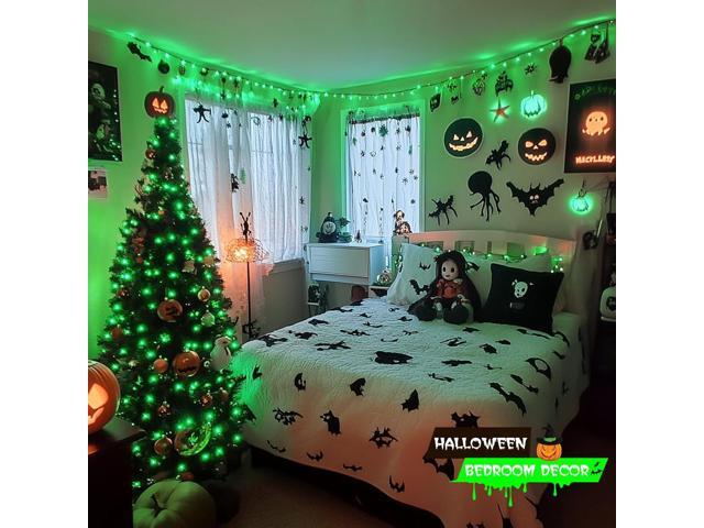JMEXSUSS 500 LED Green Halloween Lights, 8 Modes Green String Lights Outdoor Plug in, 173ft Christmas Light for Christmas Party Xmas Halloween...