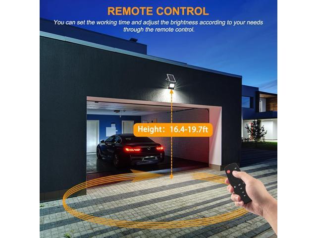 Solar Flood Light Outdoor Remote 6000K Bright White Floodlights Ip65 Waterproof Solar Power Security Light Auto On/Off Dusk to Dawnl for Yard,...