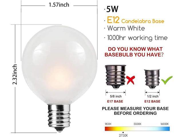 SUNSGNE 25Ft Outdoor Patio String Lights G40 with 27 Frosted White Globe Bulbs, Waterproof Connectable Hanging String Lights for Backyard Porch...